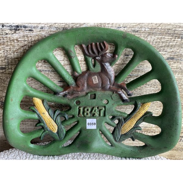 JOHN DEERE CAST IMP SEAT - PAINTED