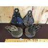 Image 2 : LOT OF 4 - RUSTIC BARN PULLEYS 