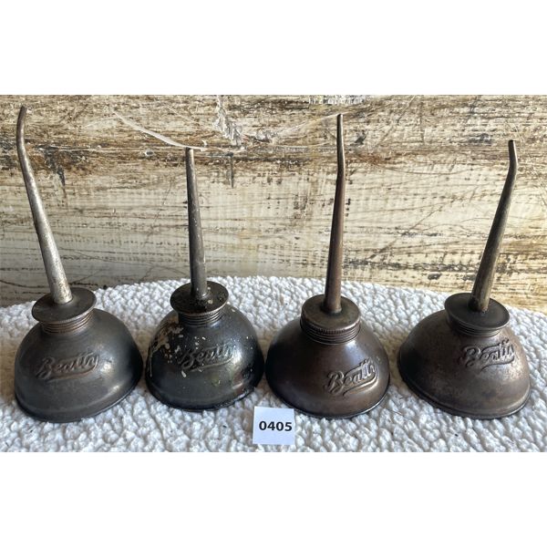LOT OF 4 - BEATTY OIL CANS 