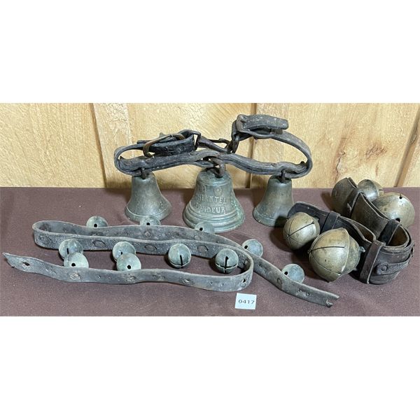 JOB LOT - VINTAGE BRASS BELLS