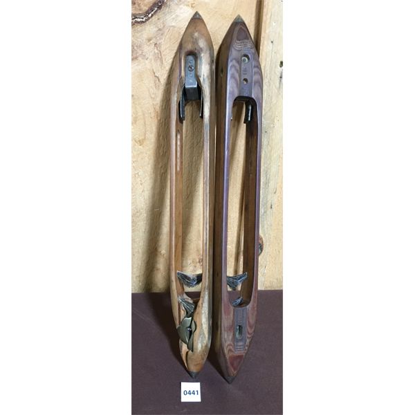 LOT OF 2 - ANTIQUE SPINNING BOBBINS