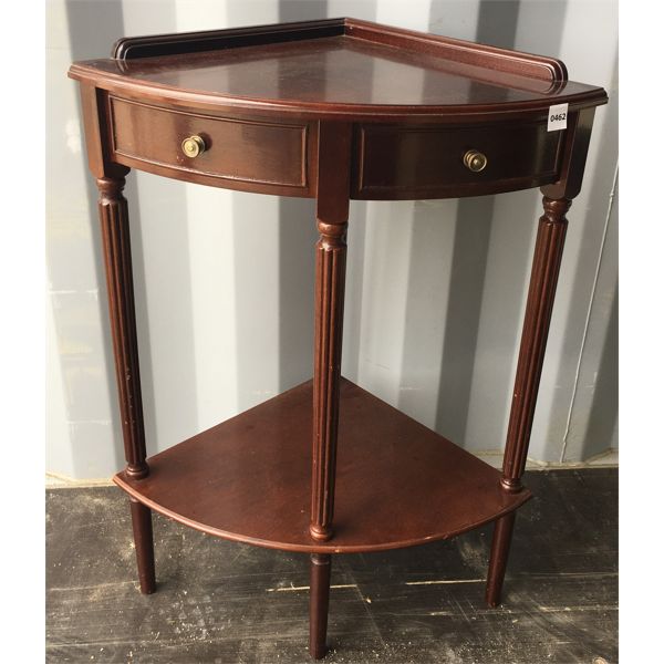 CORNER WHATNOT SHELF - 16 x 16 x 31in