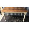 Image 1 : PRIMITIVE WOODEN KITCHEN TABLE - 24.5 x 26 x 47.5in