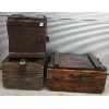 Image 1 : LOT OF 3 - WOODEN AMMO BOXES - 11 x 13 x 20in