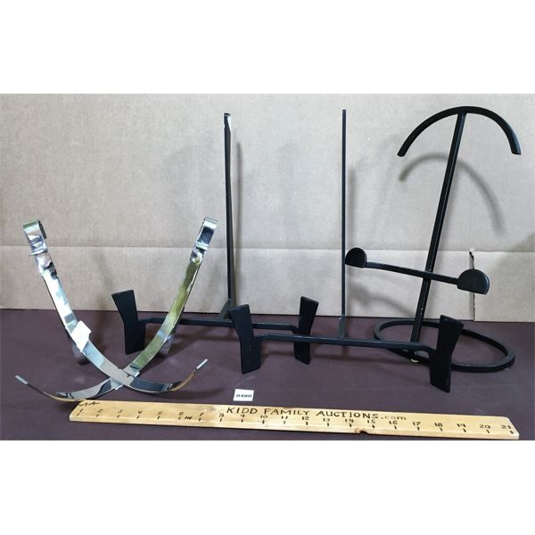 LOT OF 4 - METAL ART EASEL STANDS