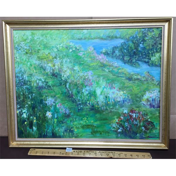 SIGNED OIL ON CANVAS - 'WILD BLOOMS' - 23 x 28in