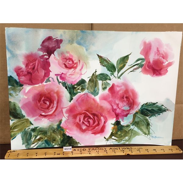 UNFRAMED OIL ON PAPER - M. ROSEMAN - 14.5 x 20in