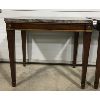 Image 2 : LOT OF 2 - MARBLE TOP WOOD END TABLES - 18 x 23 x 26in