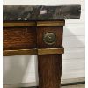 Image 3 : LOT OF 2 - MARBLE TOP WOOD END TABLES - 18 x 23 x 26in
