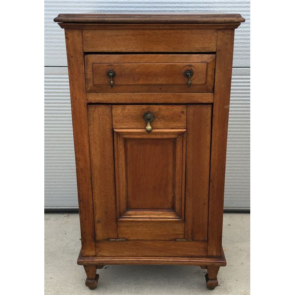 ANTIQUE ASH BOX END TABLE - 33 x 18 x 18.5in
