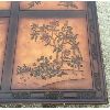 Image 3 : ENGRAVED WOODEN COFFEE TABLE - FLORAL BIRD MOTIF - 42.5 x 42.5 x 15in