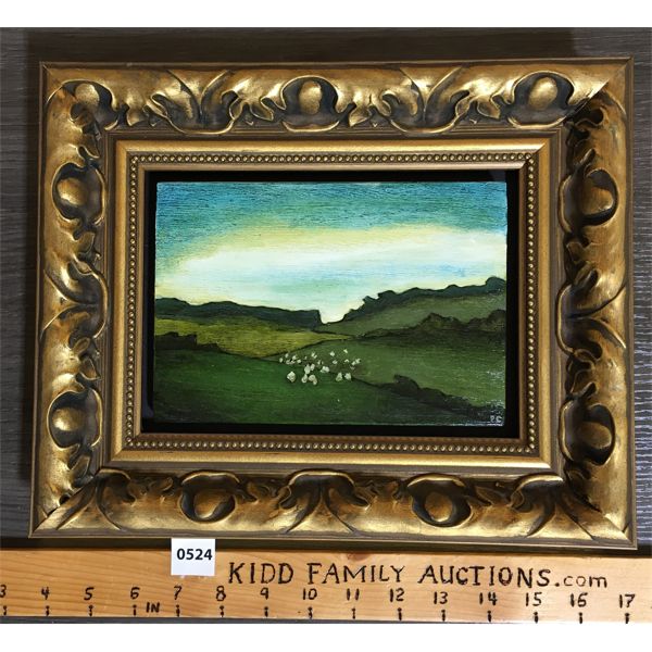 FRAMED ACRYLIC ON BOARD