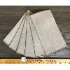 542  LOT OF 6  GRAY TRIMMED TABLE LINENS  APPROX 19 x 19in