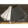 Image 1 : LOT OF 7 - WHITE/GRAY TRIMMED TABLE LINENS - APPROX 19 x 19in