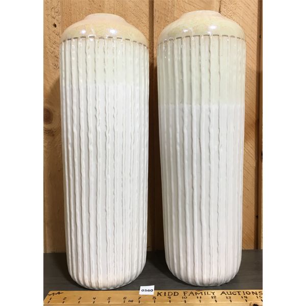 LOT OF 2 - CHANNEL EXTRA LARGE VASES - 20in TALL