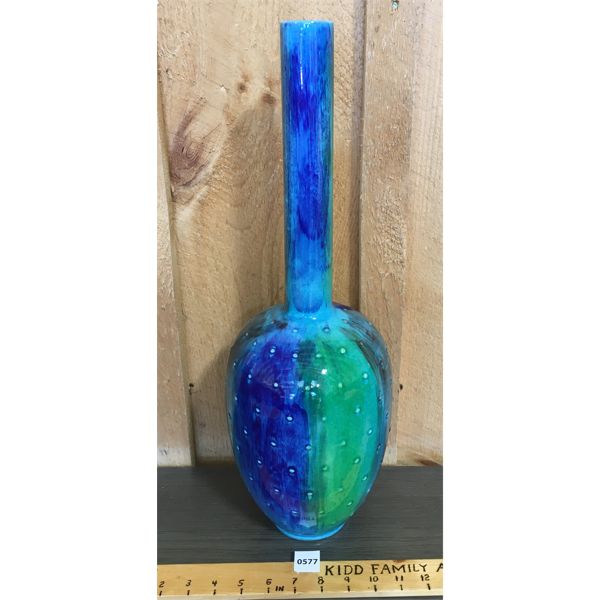 PAINTED GOURDE VASE - 20.5in TALL