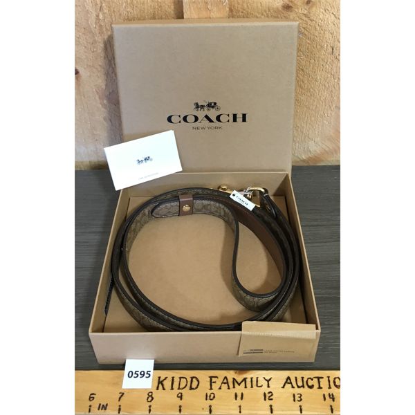 COACH NEW YORK - LARGE COATED CANVAS PET LEASH