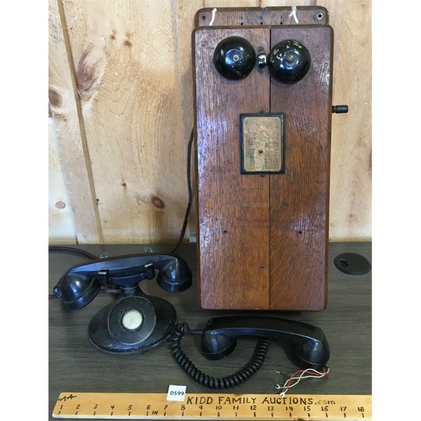 ANTIQUE NORTHERN ELECTRIC TELEPHONE W/ RINGER BOX 