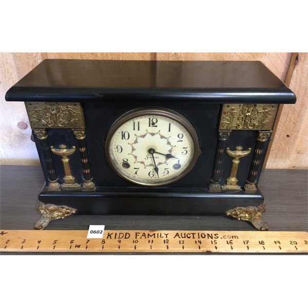 SESSIONS MANTLE CLOCK W/ PENDULUM AND KEY 5 x 10 x 15in