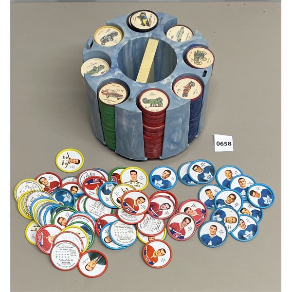 QTY JELLO TOKENS, NHL & VINTAGE CARS