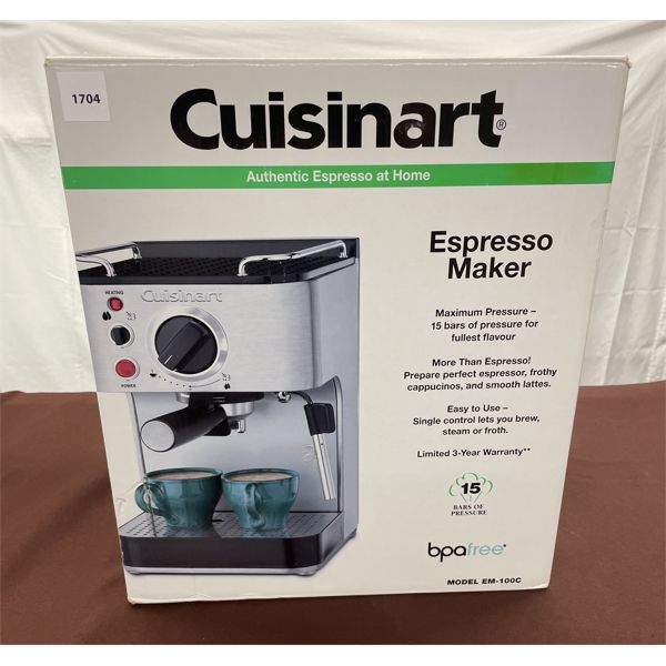 CUISINART ESPRESSO MAKER - NEW IN BOX