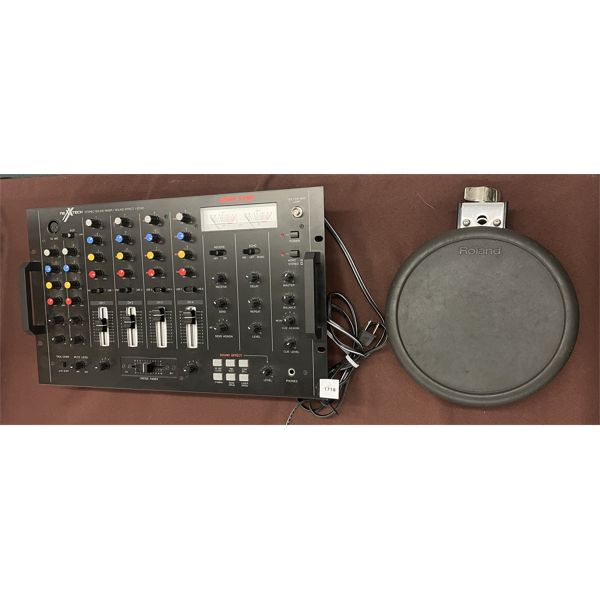 LOT OF 2 - NEXXTECH MIXING BOARD & ROLAND PD8 PAD