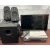 Image 1 : JOB LOT - ELECTRONICS - LOGITECH SPEAKERS, RCA MONITOR W/ REMOTE & SANYO VCR