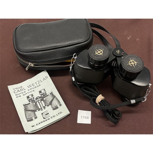 CARL WETZLAR 6X25 BINOCULARS W/ MANUAL AND CASE