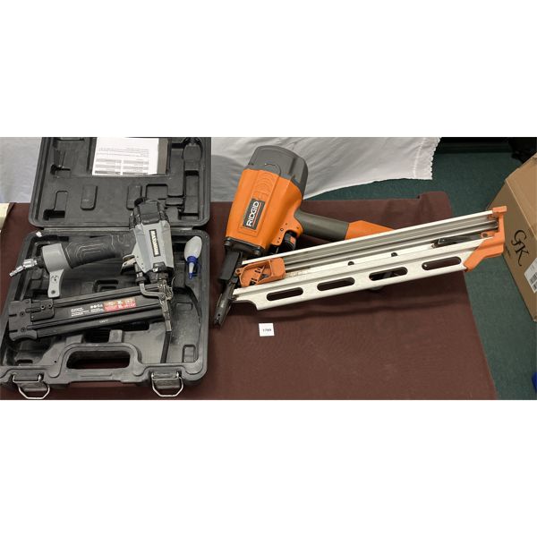 LOT OF 2 - RIGID 3 1/2in NAILER AND MASTERCRAFT NAILER