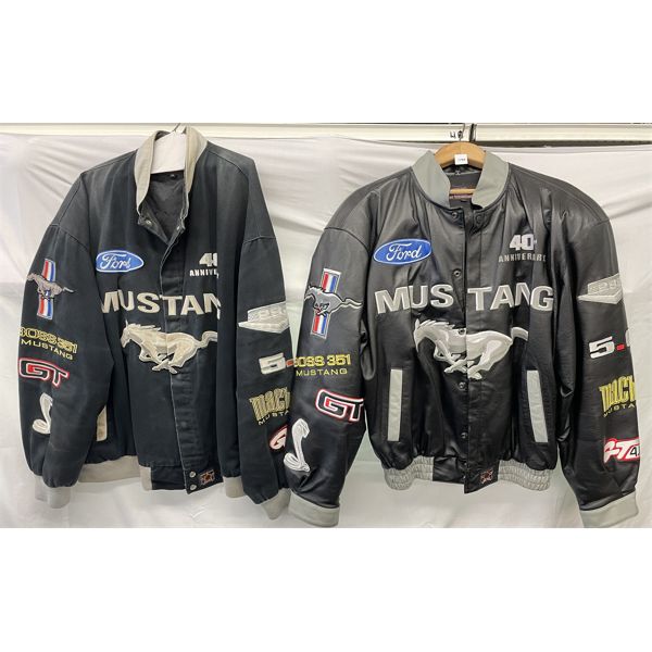 LOT OF 2 - FORD MUSTANG GT JACKETS - LEATHER AND SUEDE 