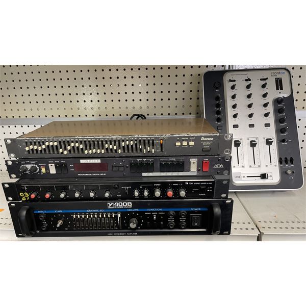 LOT OF 5 - STANTON M.303 MIXER, ADA DIGITIZER 4, IBANEZ MIXER ETC.