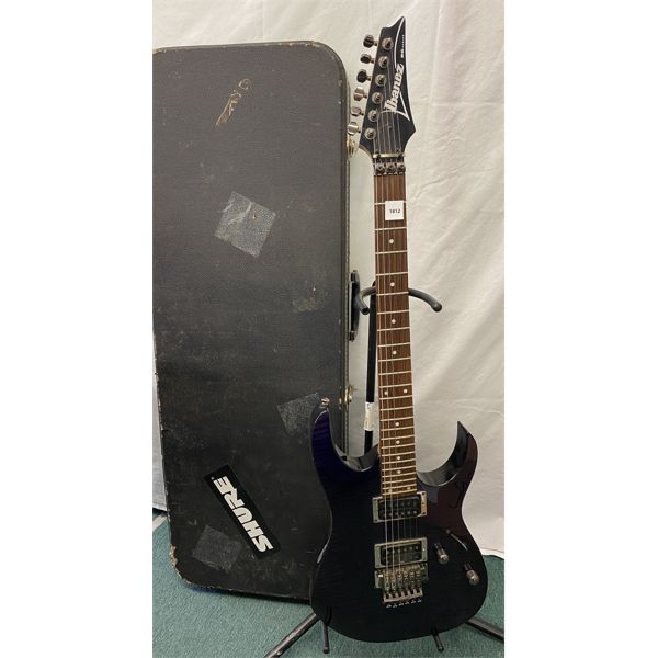IBANEZ ELECTRIC GUITAR W/ HARD CASE AND STAND