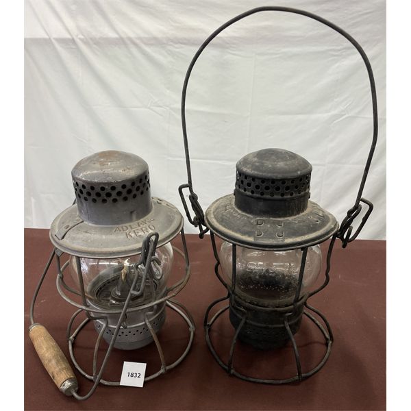 LOT OF 2 - CNR AND CPR ADLAKE RAILWAY LANTERNS
