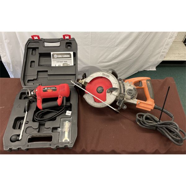 LOT OF 2 - RIGID CIRCULAR SAW AND KING POWER SAW IN CASE