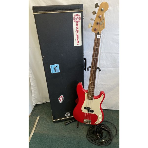 SQUIER BULLET BASS GUITAR W/ HARD CASE