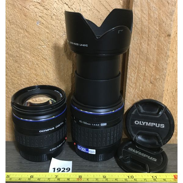 LOT OF 2 - OLYMPUS CAMERA LENSES 