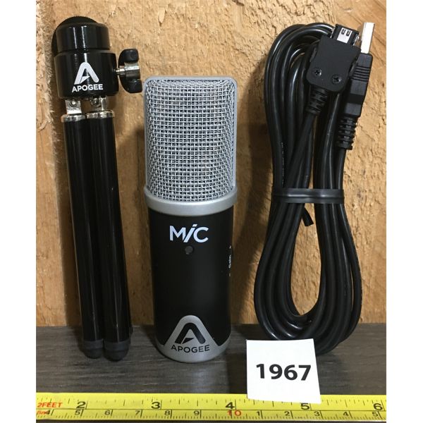 APOGEE MIC 96K STUDIO QUALITY MICROPHONE W/ USB AND TRIPOD
