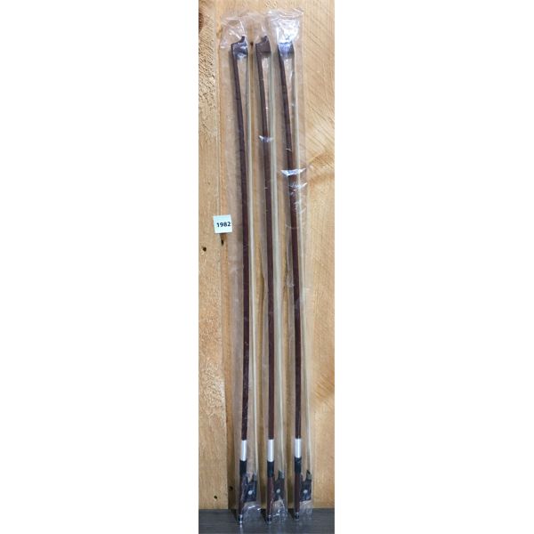 LOT OF 3 - MADERA 4/4 VIOLIN BOWS - NEW
