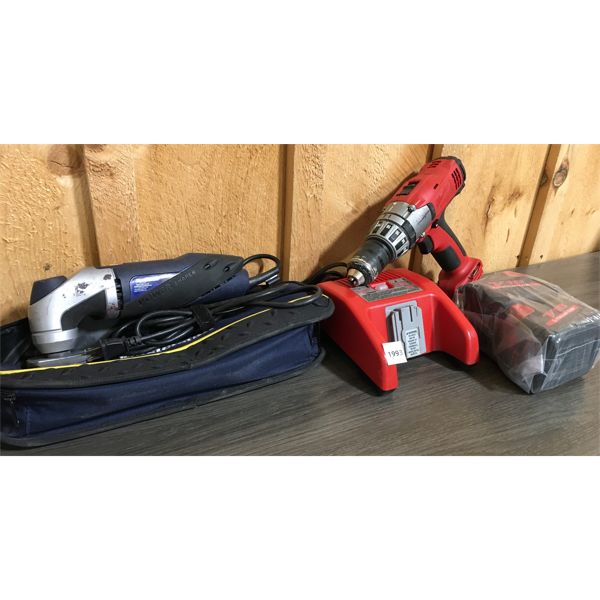 LOT OF 2 - MILWAUKEE DRILL W/2X BATT PLUS CHARGER