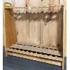 Image 2 : LOT OF 2 - WOODEN FISHING ROD STAND & 3 TIER TACKLE BOX W/ MISC
