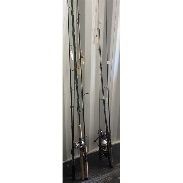 LOT OF 4 - RODS & REELS