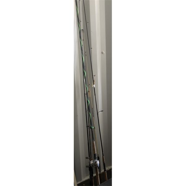 LOT OF 5 - RODS & REELS