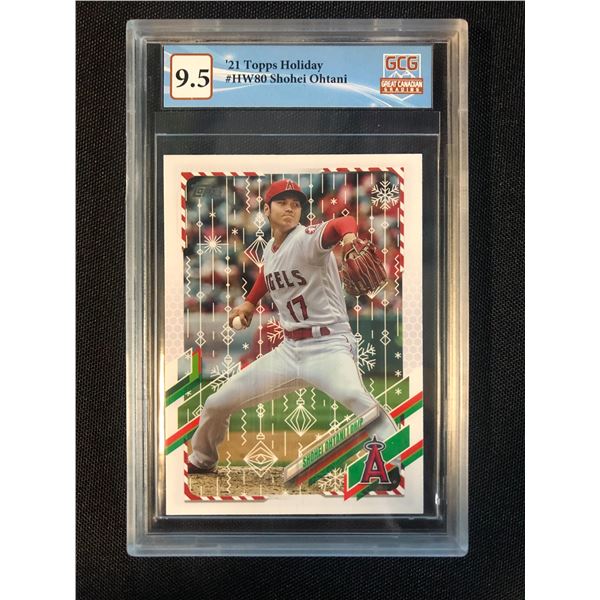 2021 TOPPS HOLIDAY NO. HW80 SHOHEI OHTANI (GCG 9.5)