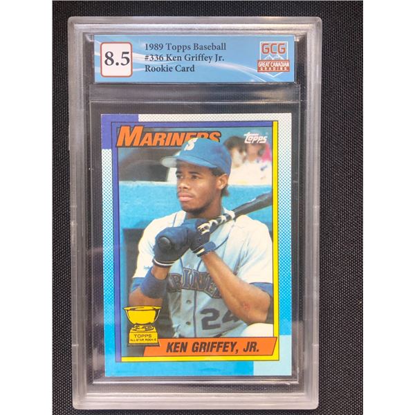 1991 TOPPS BASEBALL NO. 336 KEN GRIFFEY JR. (GCG 8.5) ROOKIE CARD