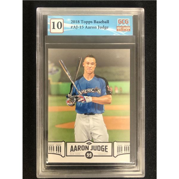 2018 TOPPS HERITAGE NO. AJ-15 AARON JUDGE (GCG 10)