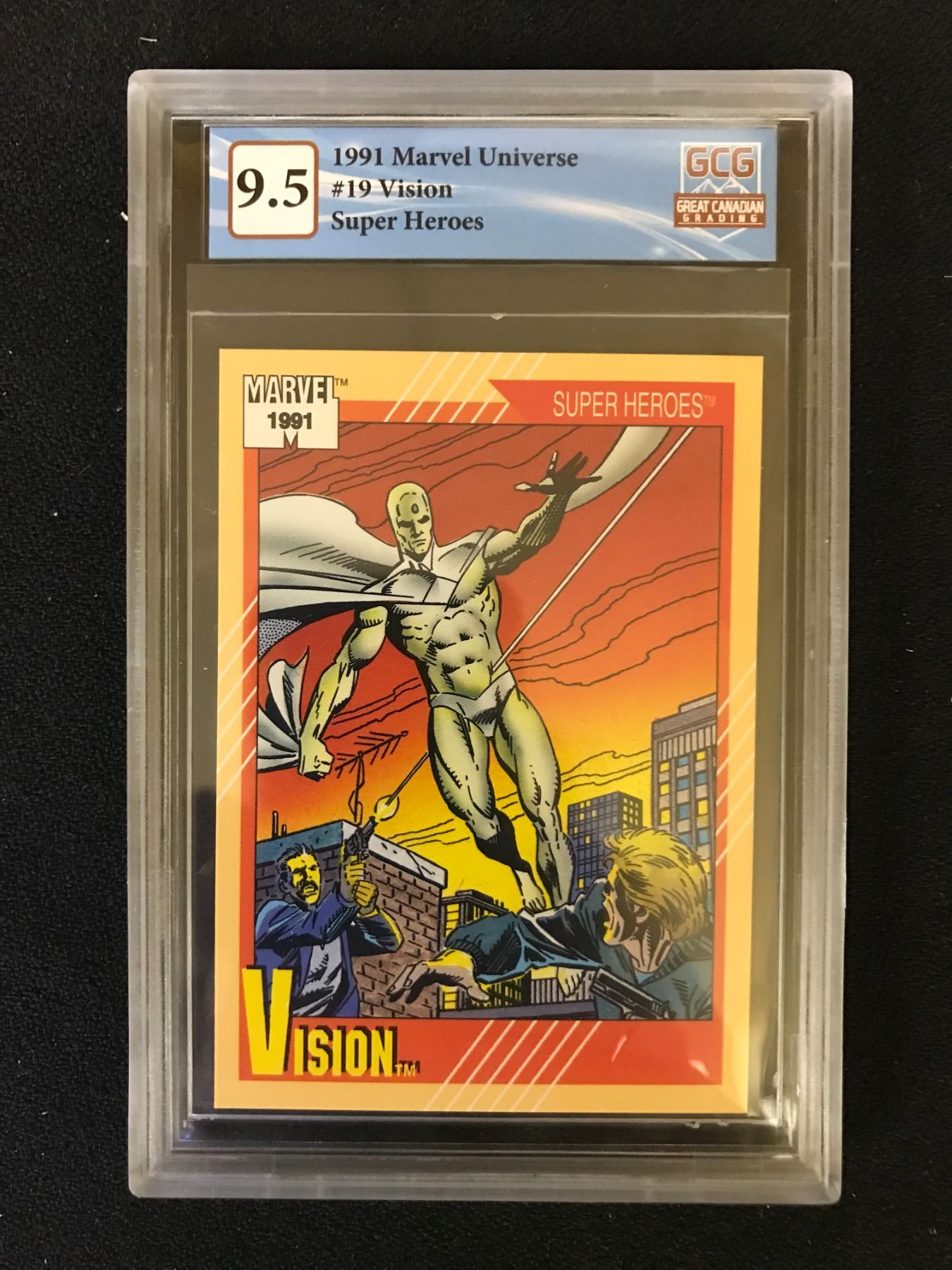 1991 MARVEL UNIVERSE NO. 19 VISION (GCG 9.5)