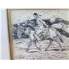 Image 3 : Native American on Horseback “His Pack” Pen and Ink Sketch, Signed by Artist Wafer?, Taos, NM, Frame