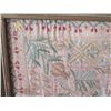 Image 2 : Framed Antique Needlework w/ Embroidered Message Signed by A.R. Jones, Portuguese,  24"x25"