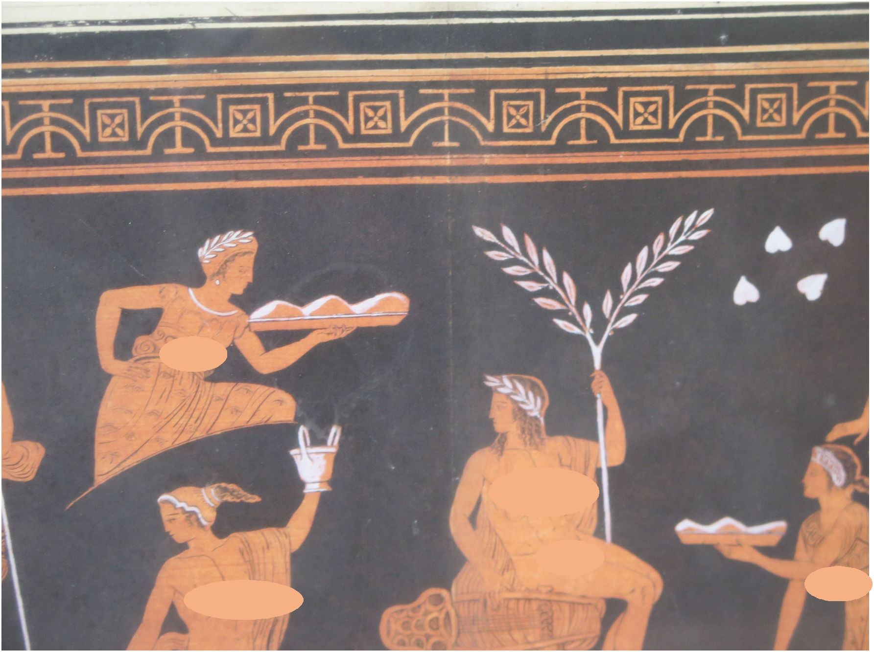Framed Engraving Of Ancient Greek Nudes W Horn Tray Etc 29 x23 framed-engraving-of-ancient-greek-nudes-w-horn-tray-etc-29-x23