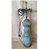 Image 1 : Vintage Metal & Carved Lamp Base w/ Warrior Design & 2 Sockets 23"H